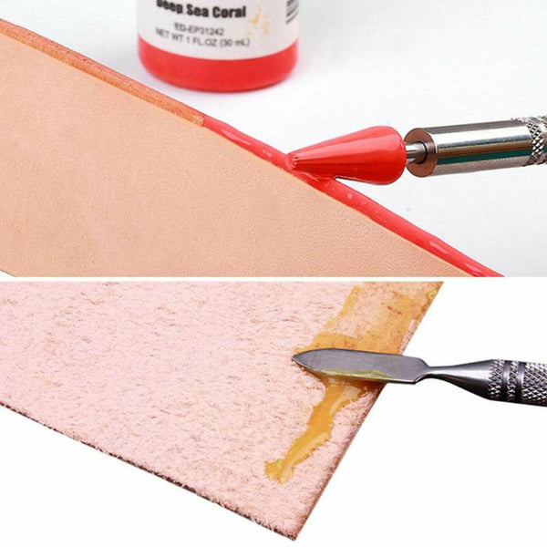 1/2PCS Dual Head Leather Edge Oil Dye Paint Pen Applicator Paint DIY Leather AU