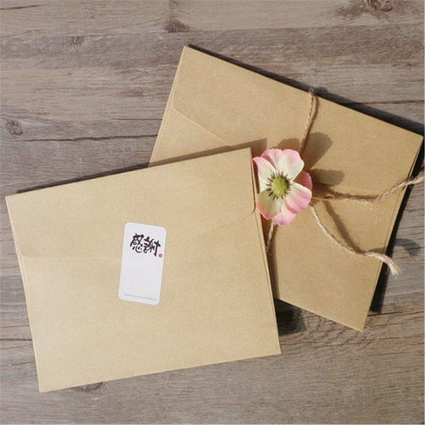 100PCS Recycled Khaki Kraft Envelopes for Wedding Cards FREE Postage- A Grade AU