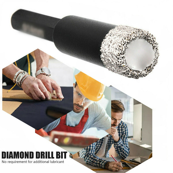 6MM Dry Diamond Drill Bits For Porcelain Glass Tile Ceramic Marble Black Diamond