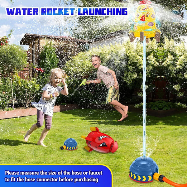 Air Rocket Toys for Kids Outdoor Water Pressure Lift Sprinkler Rocket Launcher