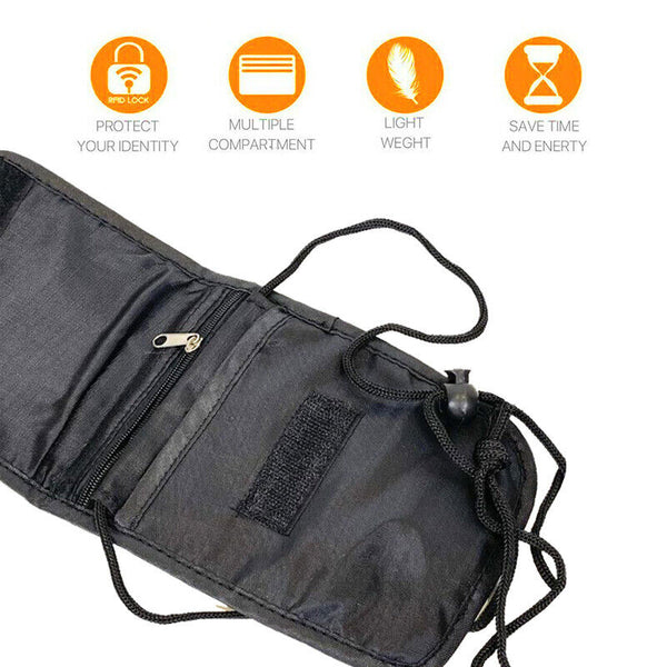 Travel Wallet Bag Neck Stash Pouch Passport Card Holder AU STOCK - Lets Party