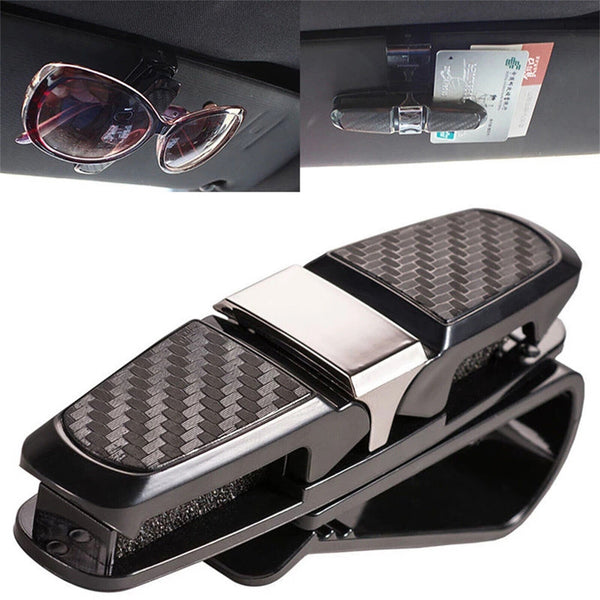 4pcs Car Glasses Holder Clip Case Sunglasses Eyeglasses Ticket Card Clip Holder