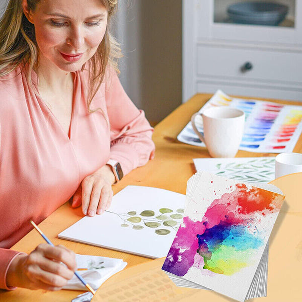 30 Sheets A5 Watercolour Papers 100% Cotton 160gsm Artists' Quality Cold Pressed