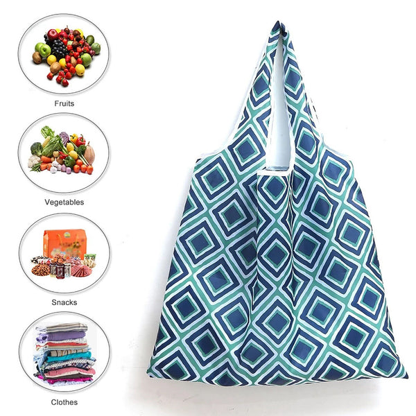 Reusable Foldable Waterproof Shopping Bags Eco-Friendly Foldable Handle Grocery