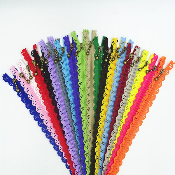 20X Lace Edge Puller Zip Tailor Zipper Mixed Color Sewing Tool Craft Nylon New