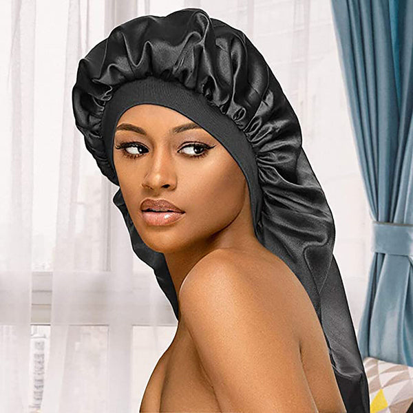 Satin Silk Bonnet Sleep Cap Head Cover Turban Wrap Long Hair Sock Hair Sleep Cap