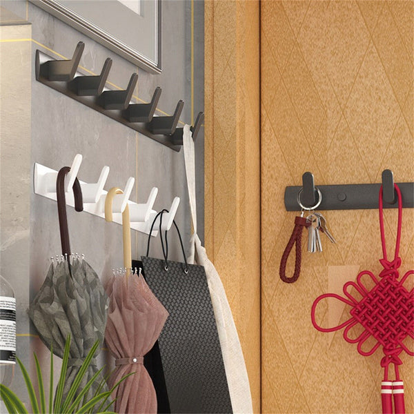 Hooks Key Coat Clothes Door Holder Rack Hook Aluminum Wall-Mounted Hanger