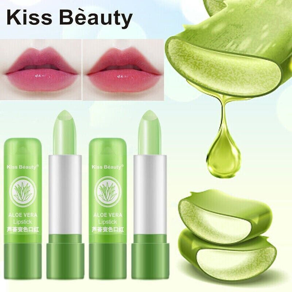 2x Aloe Vera Lip Colour Changing Lipstick Long Lasting Moisturizing Natural Balm