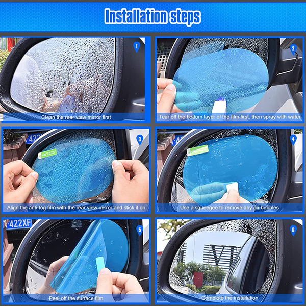 Car Side Truck Rearview Mirror Protector Film Waterproof Anti-Fog Rain-Proof AU