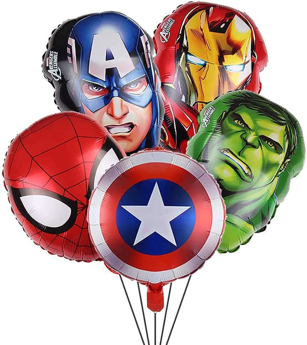 9PCS Avengers Foil Balloon Set – Superhero Birthday Party Decoration for Kids