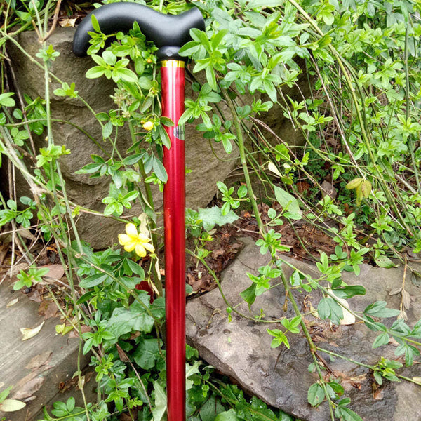 Aluminium Metal Walking Stick Travel Folding Adjustable Compact Cane Pole AU