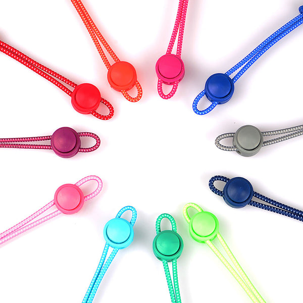 No Tie Shoe Laces Elastic Lock Lace System Lock Sports Shoelaces Runners Trainer - Lets Party