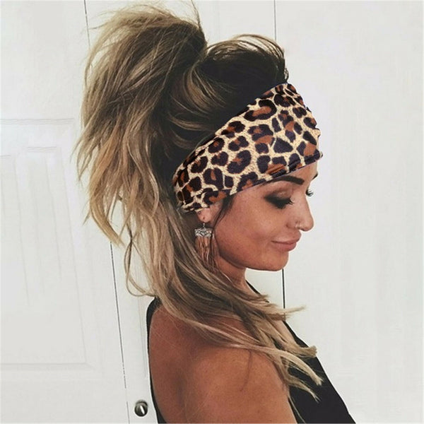 Women Ladies Sports Yoga Gym Stretch Wide Headband Hair Band Running Head Wrap