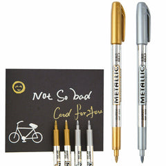 Gold Silver Metallic Liquid Marker Pen Pens Waterproof Album Photo Wedding Card