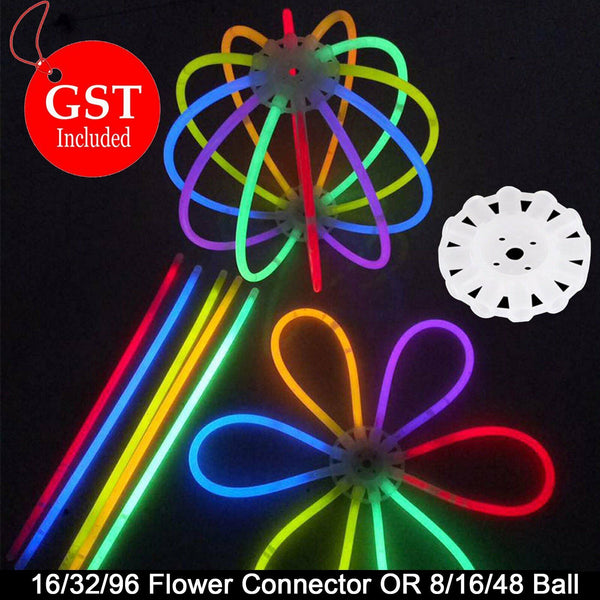 UP 700X Flower Ball Connectors Colour Glow Sticks Glowsticks Party Glow In The