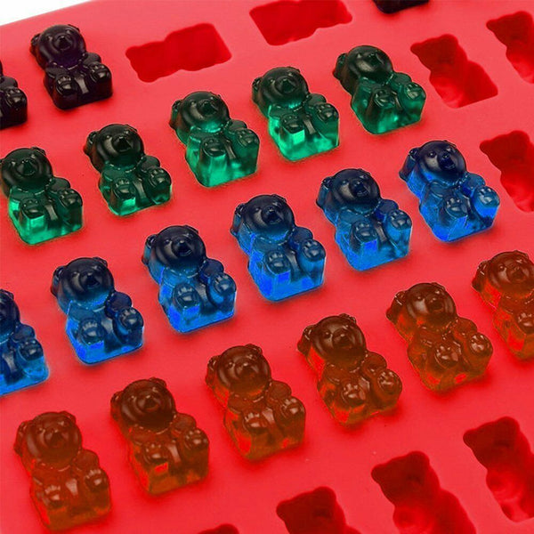 53 Cavity Silicone Gummy Bear Mold Candy Chocolate Jelly Ice Moulds Bakeware AU - Lets Party