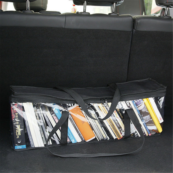 Large Clear Holds DVD CD Storage Holder Easy Zip Closure Carry Bag Organizer AU