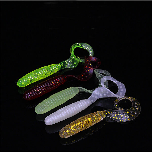 20/40x Soft Plastic Bream Fishing Lures Curly Tackle Bass Cod Tail Lure Bream AU