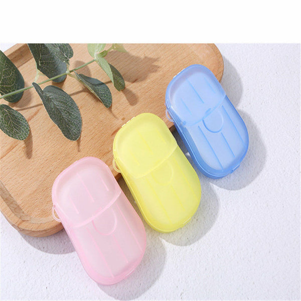 1box Portable Washing Slice Sheets Hand Bath Travel Scented Foaming Paper Soap