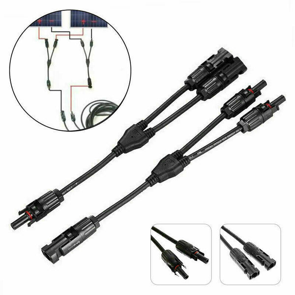 1/2 Pairs Solar Y Connector Cable Plug Inline Solar Panel IP67 30A 2 Connection