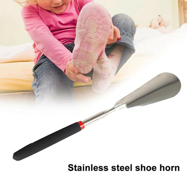 75cm Telescopic Long Handle Shoehorn Stainless Steel Shoe Horn Lifter Tool AUS