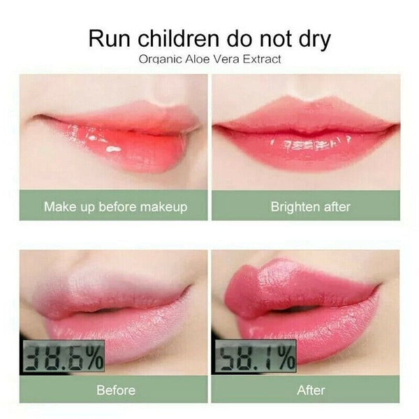 2x Aloe Vera Lip Colour Changing Lipstick Long Lasting Moisturizing Natural Balm