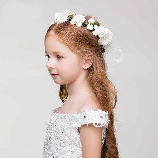 Women Party Flower Wreath Garland Beach Wedding Girl Hair Headband crown 4colour