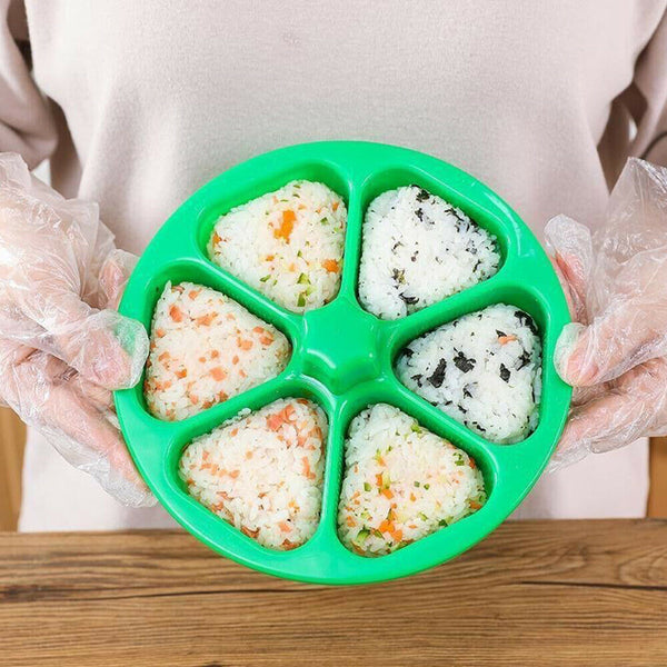 6 Holes Sushi Mold Onigiri Rice Ball Bento Press Maker Mold Kitchen Accessories - Lets Party