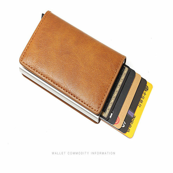 New Leather Credit Card Holder Men's Money cash Wallet Clip RFID Blocking Purse
