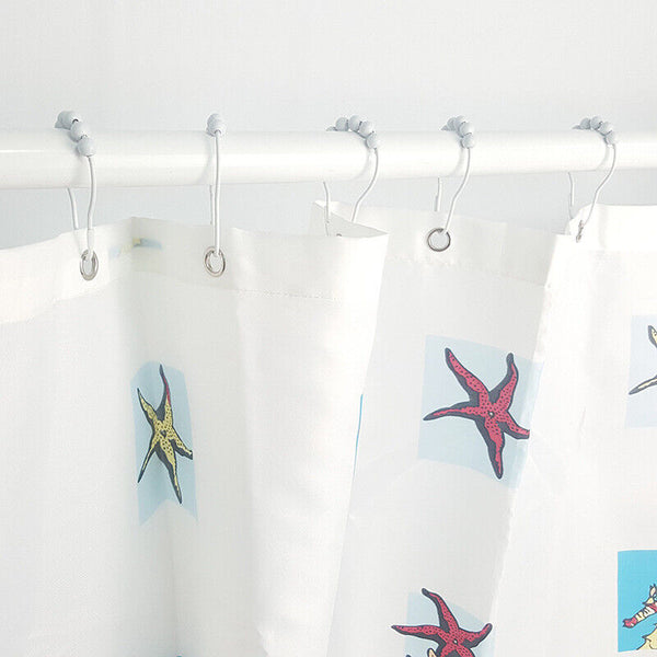 Shower Curtain Rings Hooks Rustproof Stainless Steel For Bathroom Shower