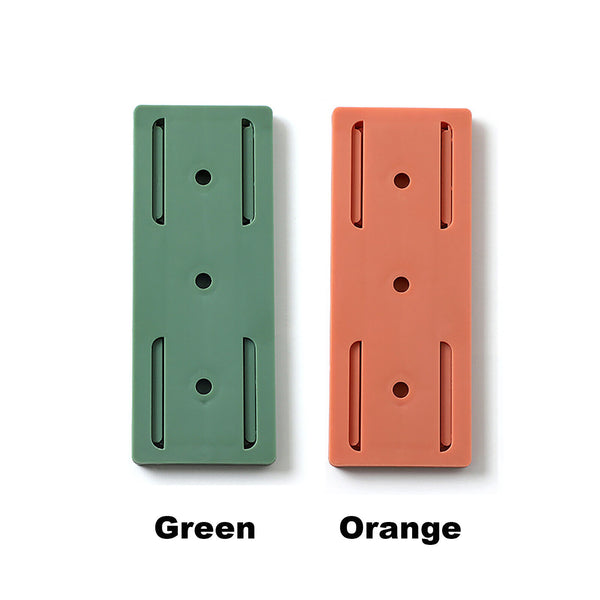 2x Socket Holder Plug Fixer Wall-Mounted Power Strip Holders Sticker Punch-free