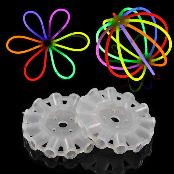 200pcs Neon Color Glow Sticks +32x Connectors Glowsticks Party Glow In The Dark