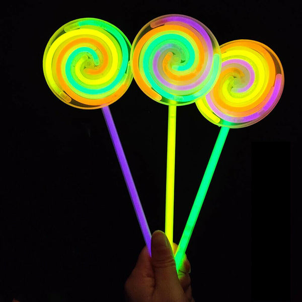 Lollipop Glow Sticks Fluorescent light Magic Wand Luminous Party Children's toys