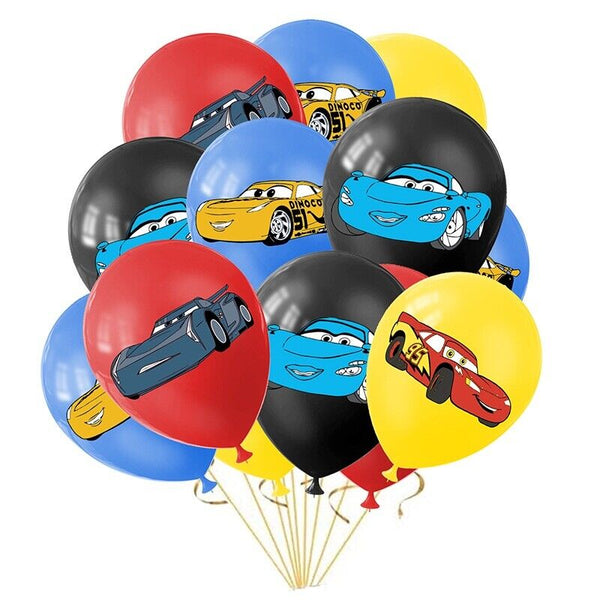 Cars Theme Party Supplies Set – Kids Birthday Banner, Balloons & Tableware Kit