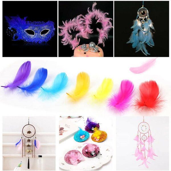 100pcs Goose feathers 6-12cm 11 Color Choice Millinery DIY Wedding Craft