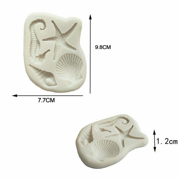 Sea Beach Nautical Animals Mermaid Silicone Fondant & Chocolate Mould Mold