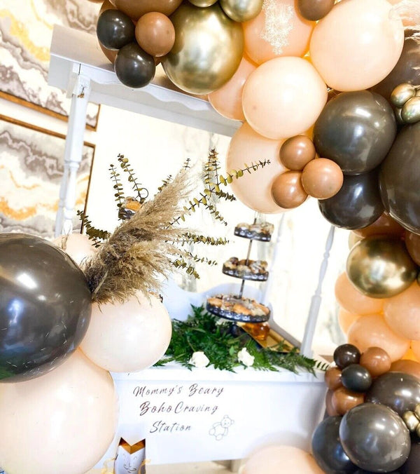 102PCS Brown Coffee Arch Balloon Set Party Supplies Garland Baby Shower Birthday