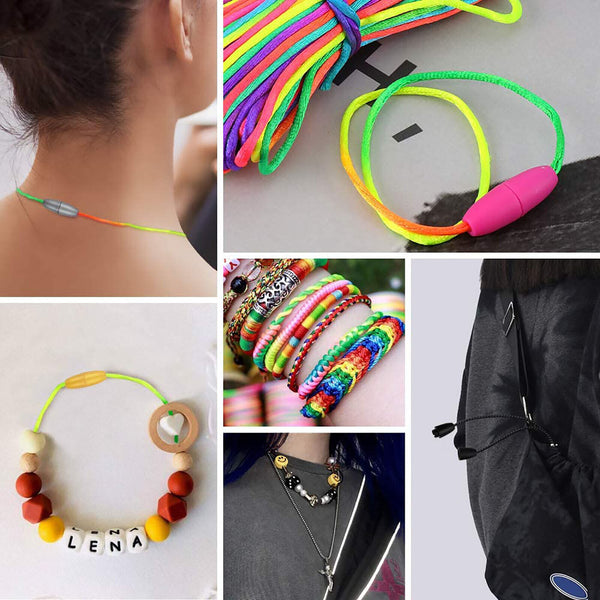 50PCS Colorful Breakaway Clasp Clasps Silicone Bead Necklace Lanyard Safety Pop