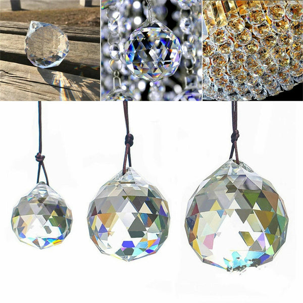 10Pcs Crystal Ball Prism Pendant Glass Chandelier Hanging Pendant Sun Catchers