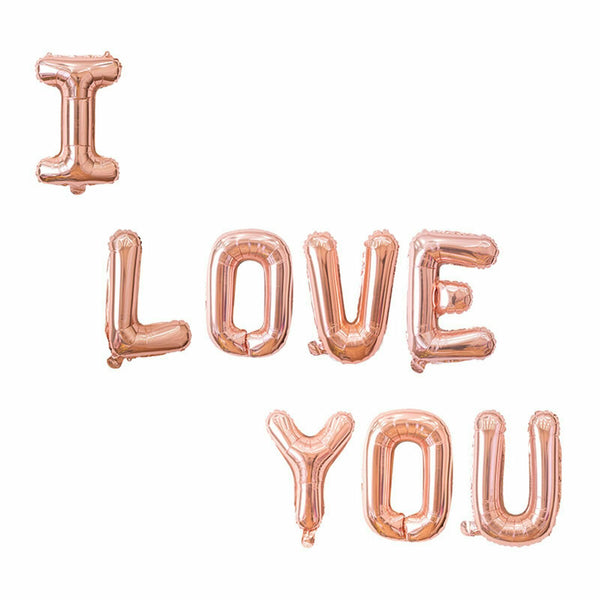 40cm Birthday Foil Balloons Letter Balloon Party Wedding Rose Gold 16