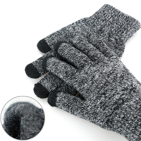 1/2pairs Women Men Warm Touch Screen Soft Wool Winter Gloves Warmer Mobile Phone