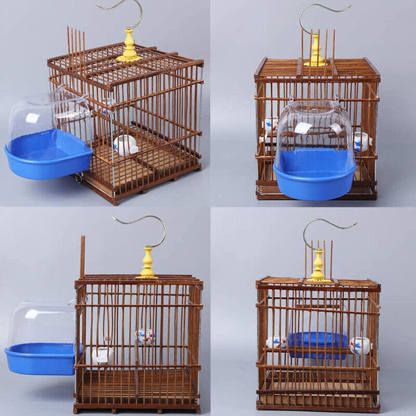 Bird Water Bath Tub For Pet Cage Hanging Bowl Parrot Birdbath Pet Cleaning AU