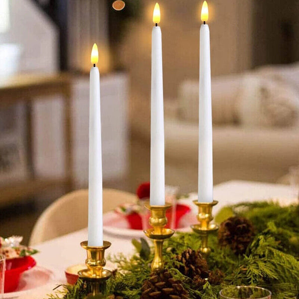 LED Flameless Taper Candles Battery Operated Light Lamp Party Wedding AU