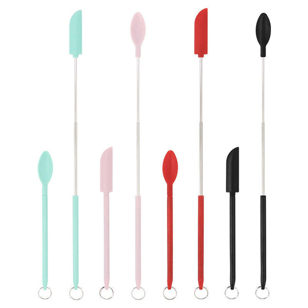 2-4pcs Silicone Telescopic Spatula Multipurpose Double-Headed Cream Cake Scraper