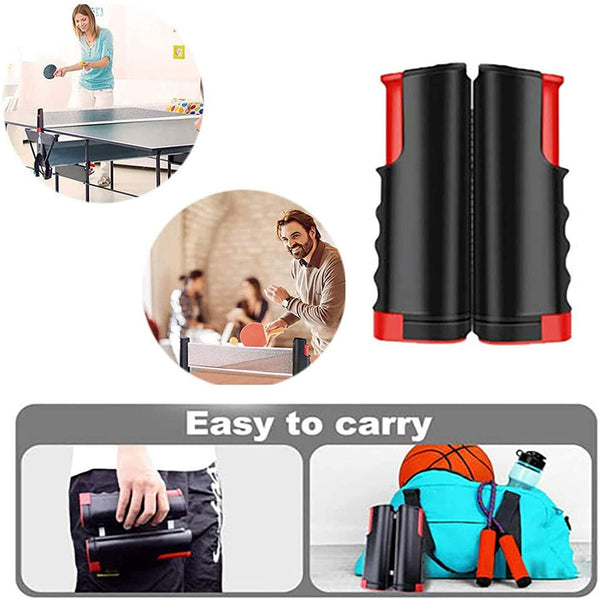 Table Tennis Kit Ping Pong Retractable Net Rack Portable Sports Training Indoor