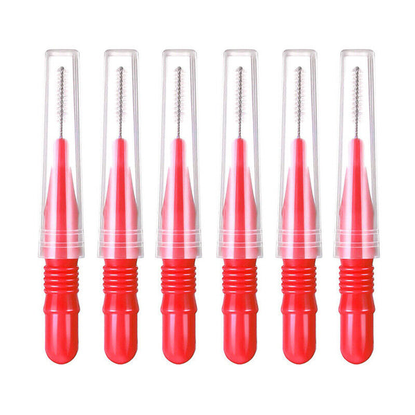 60pcs Interdental Brush Floss Sticks Tooth Floss Head Toothpick Cleaning New AU