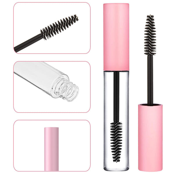 Pink 10ml Portable Empty Mascara Eyelash Tube Vial Cream Container Travel Bottle