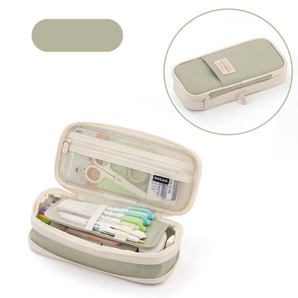 Zipper Pencil Case Pen Bag Organizer School Office Cosmetic Stationery Storage