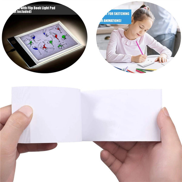 4Set Blank Flip Book Kit With 120 Sheets Animation Paper Flipbook Binding Screws