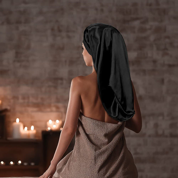 Satin Silk Bonnet Sleep Cap Head Cover Turban Wrap Long Hair Sock Hair Sleep Cap
